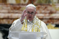 Papst Franziskus hat eine neue Verfassung verkündet. Foto: Filippo Monteforte/POOL AFP/AP/dpa