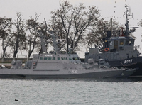 Ukrainische Militärboote im Hafen von Kerch auf der Krim. Foto: REUTERS/Pavel Rebrov