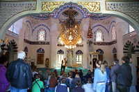 Tag der offenen Moschee 2013 in der Sehitlik-Gemeinde. Für eine Debatte um Homosexualität blieben die Türen jetzt vorerst zu. Foto: Thilo Rückeis