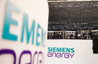 Logo von Siemens Energy an der Frankfurter Wertpapierbörse (Archivbild) Foto: dpa/Frank Rumpenhorst