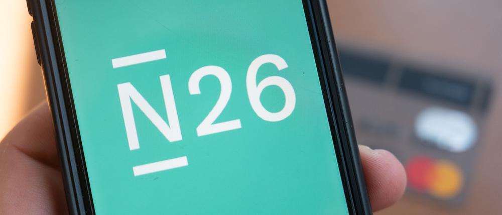 Berlin: Das Logo der Smartphone-Bank N26 auf der App der Bank.