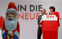 Digitale Sozialdemokraten: Kevin Kühnert (l.) und Saskia Esken sind bereits bei "Clubhouse". Foto: Reuters