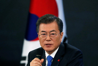 Südkoreas Präsident Moon Jae In hofft auch auf politische Entspannung mit Nordkorea. Foto: REUTERS