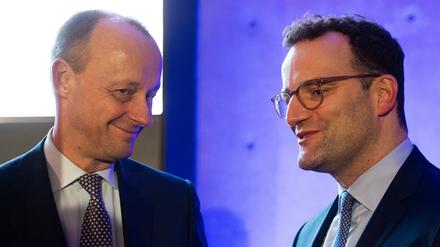 CDU-Chef Friedrich Merz (links) erhält Unterstützung von Unionsfraktionsvize Jens Spahn.