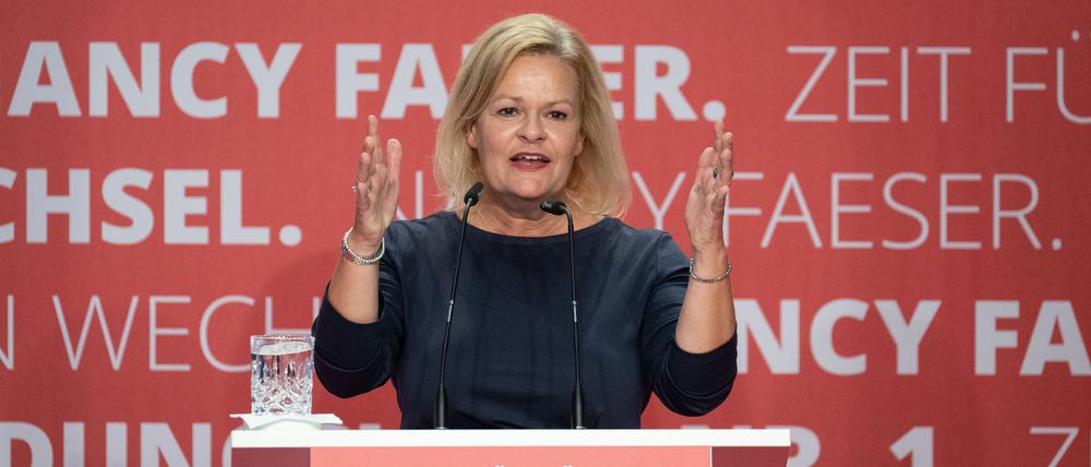 Nancy Faeser (SPD), Spitzenkandidatin für die Landtagswahl in Hessen
