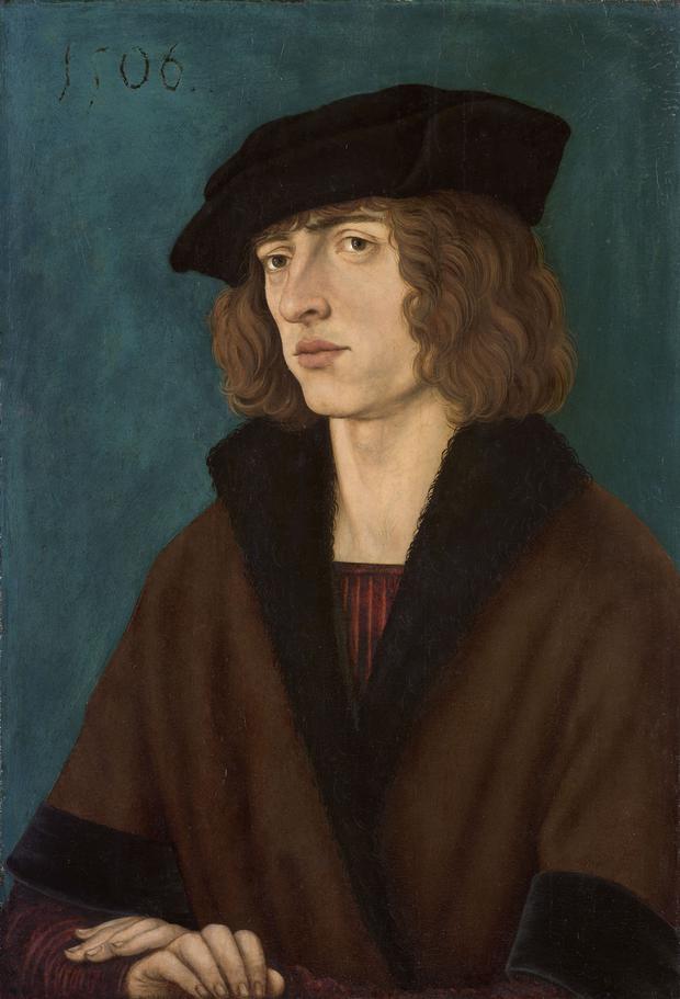 Hans Burgkmair d. Ä., „Bildnis eines jungen Mannes“, 1506, Kunsthistorisches Museum Wien, Gemäldegalerie