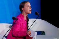 Klimaaktivistin Greta Thunberg beim UN-Klimagipfel Foto: Reuters/Carlo Allegri