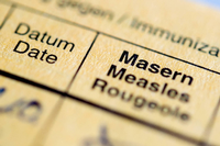 Rubrik für Masern-Impfungen in einem Impfpass Foto: dpa/Hauke-Christian Dittrich