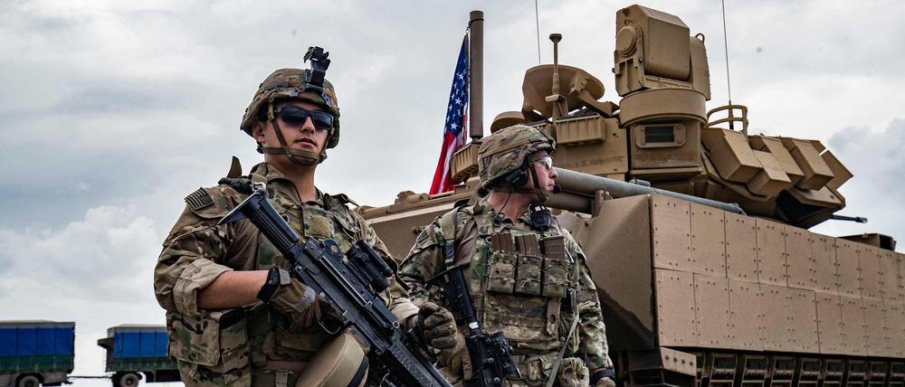 US-Soldaten Ende März bei einem Einsatz im Nordosten Syriens.
