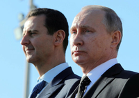 Wladimir Putin griff 2015 in den Syrienkonflikt ein - auf Bitten von Staatschef Baschar al Assad. Foto (Archiv): Mikhail Klimentyev/picture alliance/AP Photo
