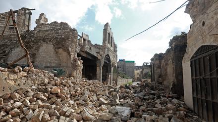 Aleppos Altstadt nach dem Beben am 7. Februar.