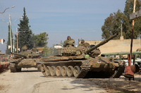 Panzer der syrischen Armee im Osten des Landes. AFP