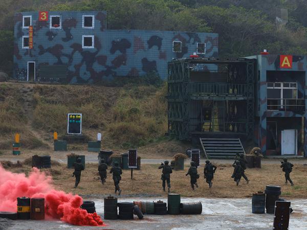 Taiwanesische Soldaten bei einer Übung im Januar in der Hafenstadt Kaohsiung.