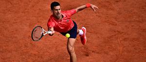 Novak Djokovic im Finale gegen Casper Ruud in Paris.