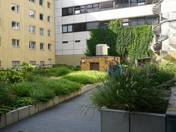 Die Wohnungsbaugesellschaft Stadt und Land hat einen Garten auf dem Dach einer Tiefgarage von den Landschaftsarchitektinnen Gast und Albrecht planen lassen. Er wurde 2018 beim Preis für die Firmengärten nominiert.