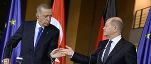 Kanzler Scholz und der türkische Präsident Erdogan.