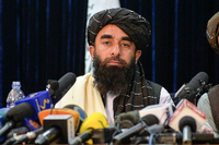 Taliban-Sprecher Zabihullah Mujahid Foto: Hoshang Hashimi/AFP