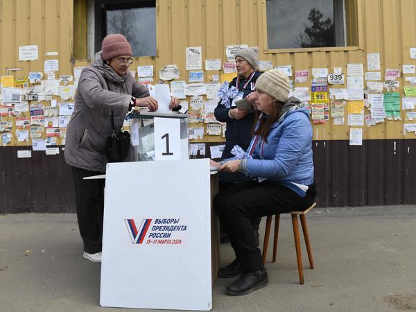 Das „Wahllokal“ in Mariupol