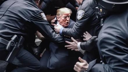 Die von Eliot Higgins generierten Bilder gingen vor einer Gerichtsverhandlung Trumps im März viral.