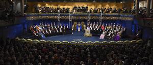 Die Nobelpreisträger des Jahres 2023 wurden am Sonntag in Norwegen und in der Stockholmer Konzerthalle in Schweden ausgezeichnet.