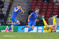 Die Ukraine trifft in der Nachspielzeit der Verlängerung zum entscheidenden 2:1. Foto: AFP