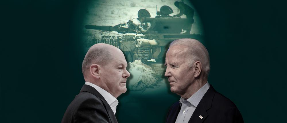 Müssen über Hilfen für die Ukraine entscheiden: Scholz und Biden.