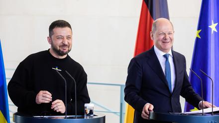 Nächster Besuch im Kanzleramt - zum zweiten Mal seit Beginn des russischen Angriffskrieges gegen sein Land wird der ukrainische Staatschef am Freitag Olaf Scholz in Berlin besuchen.