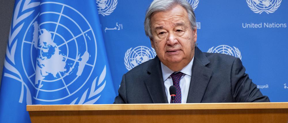 António Guterres, Generalsekretär der Vereinten Nationen.