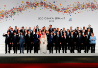 Eine Art Familientreffen: Im Jahr 2019 kamen die G20 im japanischen Osaka zusammen. Foto:Kim Kyung-Hoon/AFP