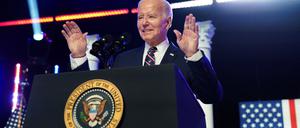 US-Präsident Joe Biden beim Wahlkampfauftritt am Freitag