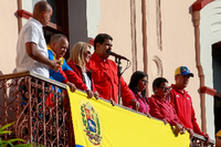 Venezuelas Präsident Nicolas Maduro während einer Rede vor Unterstützern. Foto: imago/ Cristian Hernandez