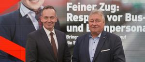 Sind inzwischen Partner: Verkehrsminister Volker Wissing und EVG-Chef Martin Burkert. 