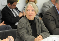 Die Grünen-Politikerin Antje Vollmer nimmt 2014 an einer Redaktionskonferenz des Tagesspiegels teil. Foto: Kai-Uwe Heinrich