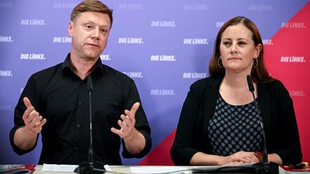 Martin Schirdewan und Janine Wissler, Bundesvorsitzende der Partei Die Linke. 