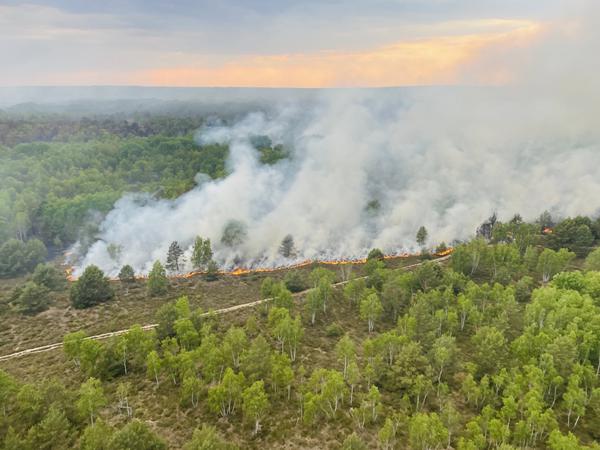 Der größte Waldbrand in dieser Saison brach auf einem ehemaligen Truppenübungsgelände bei Jüterbog aus.