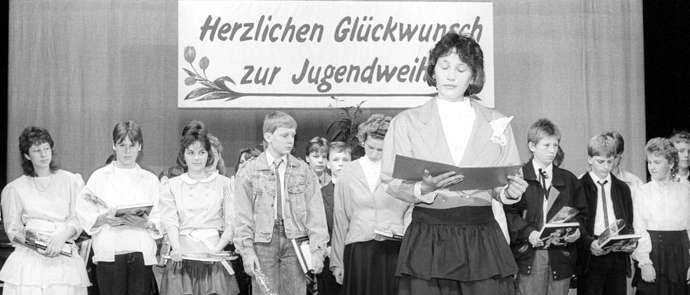 In der DDR gehörte ein Gelöbnis mit zur Jugendweihe. 