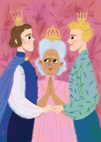 Das Märchen "Wie der Prinz die Ehe schloss". Illustration: Lilla Bölecz