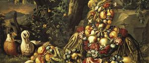 Arcimboldo, Giuseppe: Der Sommer. Aus einer Serie der Vier Jahreszeiten. Öl auf Leinwand, 100 × 140 cm. Brescia, Pinacoteca Civica T Martinengo.