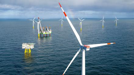 Der Offshore-Windpark Riffgat rund 15 Kilometer nördlich der Insel Borkum.  