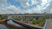 Nach mehr als 60 Jahren gilt die bestehende Rudolf-Wissell-Brücke als irreparabel beschädigt. Foto: Paul Zinken/dpa