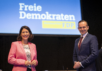 Daniela Schmitt ist Vizechefin der FDP in Rheinland-Pfalz, Volker Wissing ist Landesvorsitzender. Foto: dpa/picture alliance/Frank Rumpenhorst