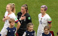 Getrackte: die Weltmeisterinnen der US-Fußballnationalmannschaft. Foto: Reuters