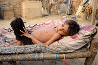 Millionen Kinder schweben in Lebensgefahr - sie hungern. Foto: Eissa Alragehi/Reuters