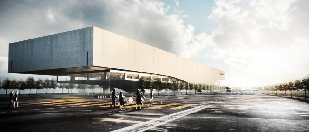 Kohlmayer Oberst Architekten gewannen 2014 den 1. Preis bei einem Wettbewerb für den Neubau der Zentral- und Landesbibliothek auf dem Gelände des Flughafen Tempelhof