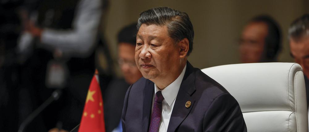 Xi Jinping, Präsident von China, nimmt an einer Plenarsitzung des Brics-Gipfels teil (Archivbild).