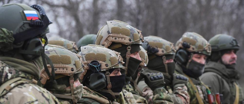 Soldaten eines russischen Freiwilligenbataillons im ukrainischen Gebiet Saporischschja (Symbolbild).