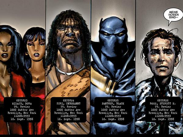 Neuer Stil: Eine der von Mark Texeira getuschten Seiten aus "Marvel Knights: Black Panther".