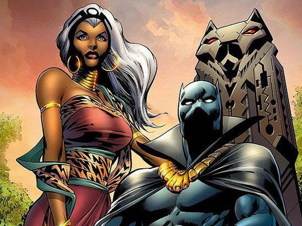 Ein Herz und eine Seele: Black Panther und Storm von den X-Men heirateten inmitten des hitzigen „Civil War“ zwischen Captain America und Iron Man. Zeichnung von Alan Davis.