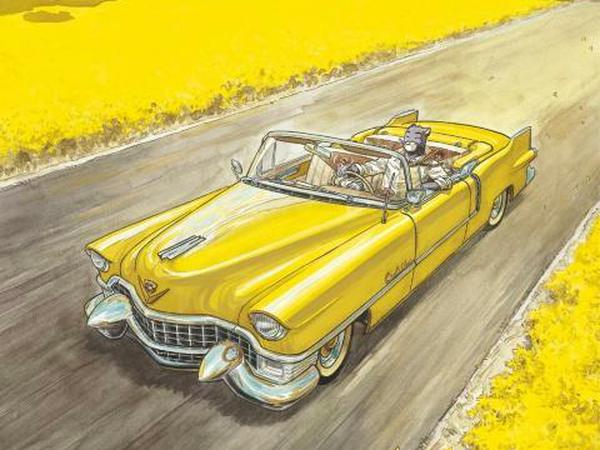 Hoch auf dem gelben Wagen. Auch "Amarillo" ist ein stimmungsvolles Zerrbild des amerikanischen 20. Jahrhunderts.