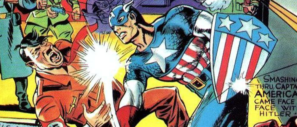 Kinnhaken für Hitler. Joe Simons berühmteste Schöpfung war Captain America, den er zusammen mit dem Zeichner Jack Kirby schuf.